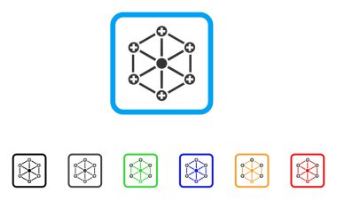 Tıbbi ağ vektör simge çerçeveli