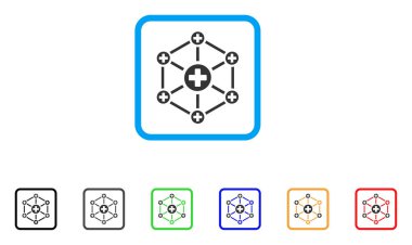 Tıbbi ağ vektör simge çerçeveli