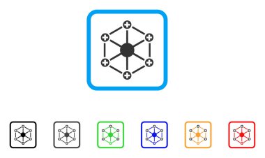 Tıbbi ağ vektör simge çerçeveli