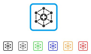 Tıbbi ağ vektör simge çerçeveli