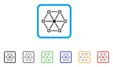 Tıbbi ağ vektör simge çerçeveli