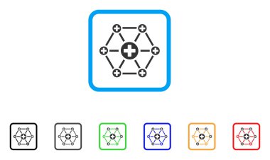 Tıbbi ağ vektör simge çerçeveli