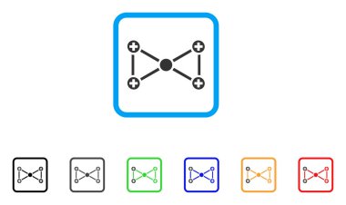 Tıbbi düğümleri vektör simge çerçeveli