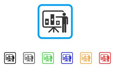 Tıbbi genel bildirim vektör simge çerçeveli