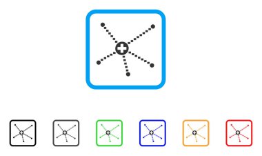 Tıbbi ilişkiler vektör simge çerçeveli