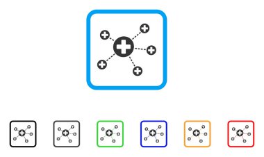 Tıbbi ilişkiler vektör simge çerçeveli