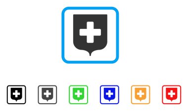 Tıbbi kalkan vektör simge çerçeveli