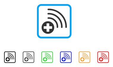 Tıbbi kaynak vektör simge çerçeveli