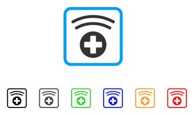 Tıbbi kaynak vektör simge çerçeveli