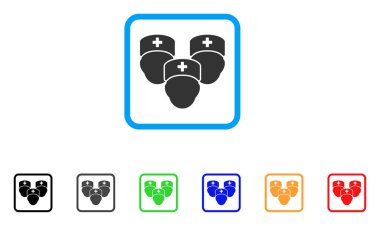 Sağlık personeli vektör simge çerçeveli