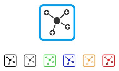 Tıp bağlantılar vektör simge çerçeveli
