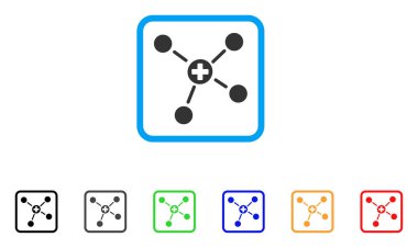 Tıp bağlantılar vektör simge çerçeveli