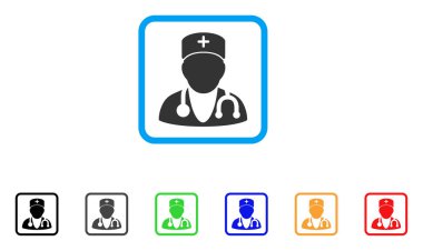 Doktor vektör simge çerçeveli