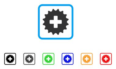 Artı pul vektör simge çerçeveli