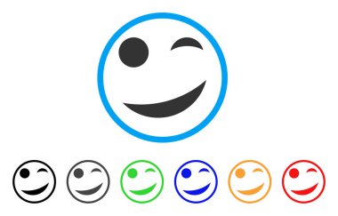 Şaka gülümseme yuvarlak simge