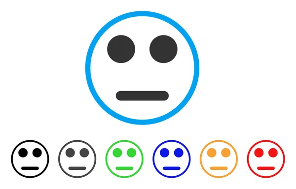 Indifferent Smile Rounded Icon — Stock Vector
