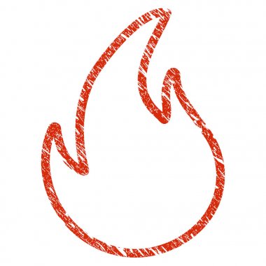 Flame Contour Icon Grunge Watermark clipart