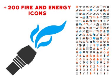 Brülör memesi yangın simgesi Bonus güç koleksiyonu ile