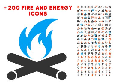 Bonus güç koleksiyonu ile kamp ateşi simgesi