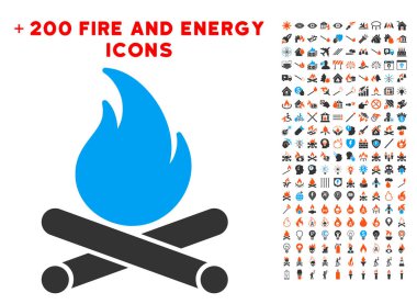 Bonus yangın Clipart ile kamp ateşi simgesi