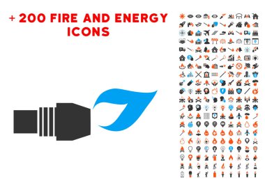 Gaz yakıcı meme yangın simgesi ile Bonus alev koymak