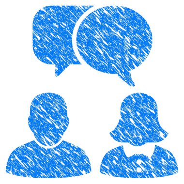 İnsanlar sohbet Grunge simgesi