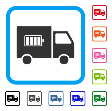 Kamyon pil simgesi çerçeveli