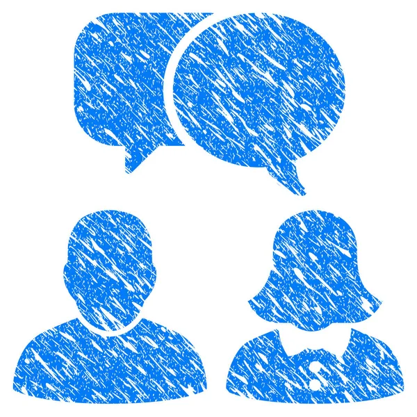 İnsanlar sohbet Grunge simgesi