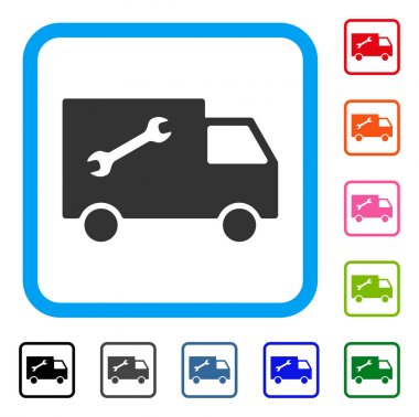 Onarım Van simgesi çerçeveli