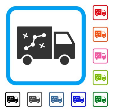 Rota Van simgesi çerçeveli