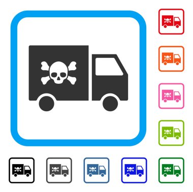 Toksik ulaşım araç simgesini çerçeveli