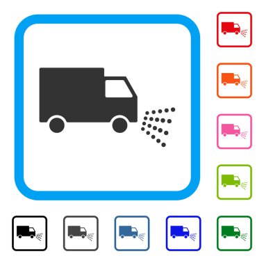 Araba yıkama simgesi çerçeveli