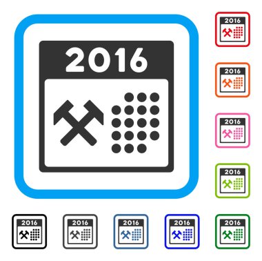 2016 işgünü simgesi çerçeveli