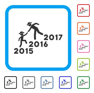 Yıl yardım etmek Guys çerçeveli simgesi