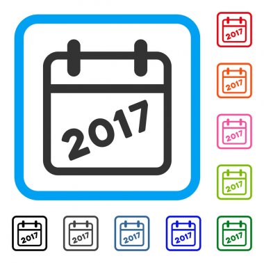 2017 takvim simgesini çerçeveli