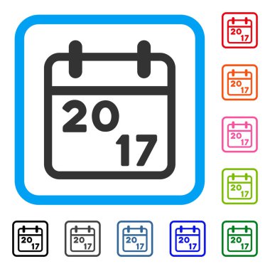 2017 takvim simgesini çerçeveli