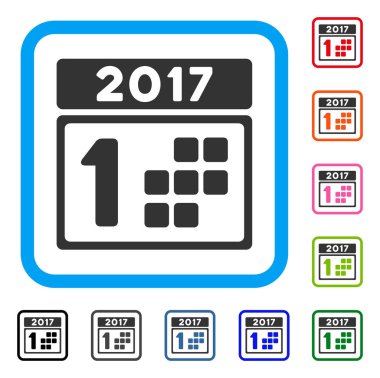 2017 yıl ilk gün simgesi çerçeveli.