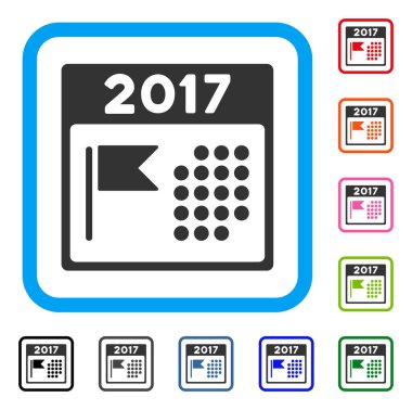 2017 yılı ulusal gün simgesi çerçeveli.