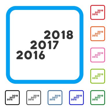 2016 2018 için gelen simge düzeyleri çerçeveli