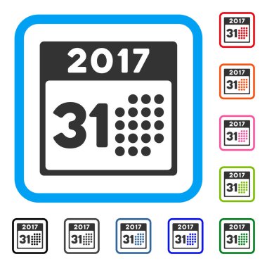 Son simge 2017 ay gün çerçeveli