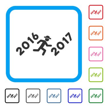 Beyefendi için 2017 yıl çalışan simgesi çerçeveli