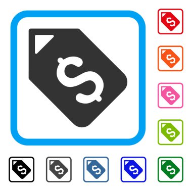 Banka hesabı etiketi simgesi çerçeveli