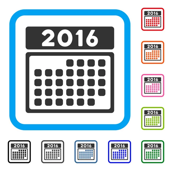 2016 ay takvim simgesini çerçeveli