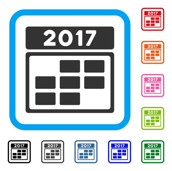 Календарная неделя 2017 — стоковый вектор