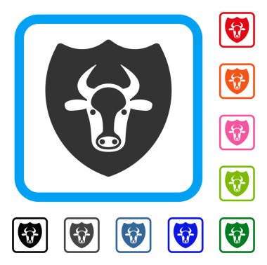 Boğa kalkan simgesi çerçeveli