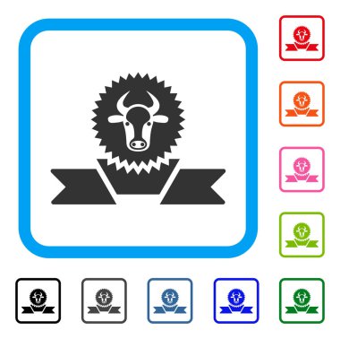 Sığır kurdele çerçeveli simgesi Ödülü