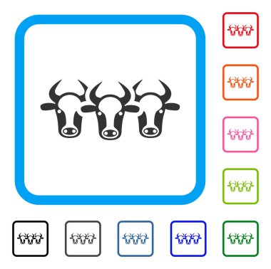 Sığır simgesi çerçeveli