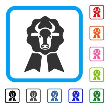 İnek Ödülü mühür simgesi çerçeveli