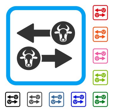 İnek Exchange okları simge çerçeveli