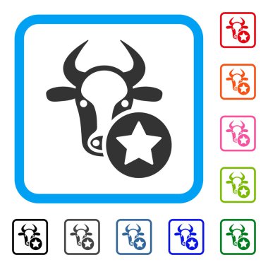 İnek Favoriler simgesi çerçeveli